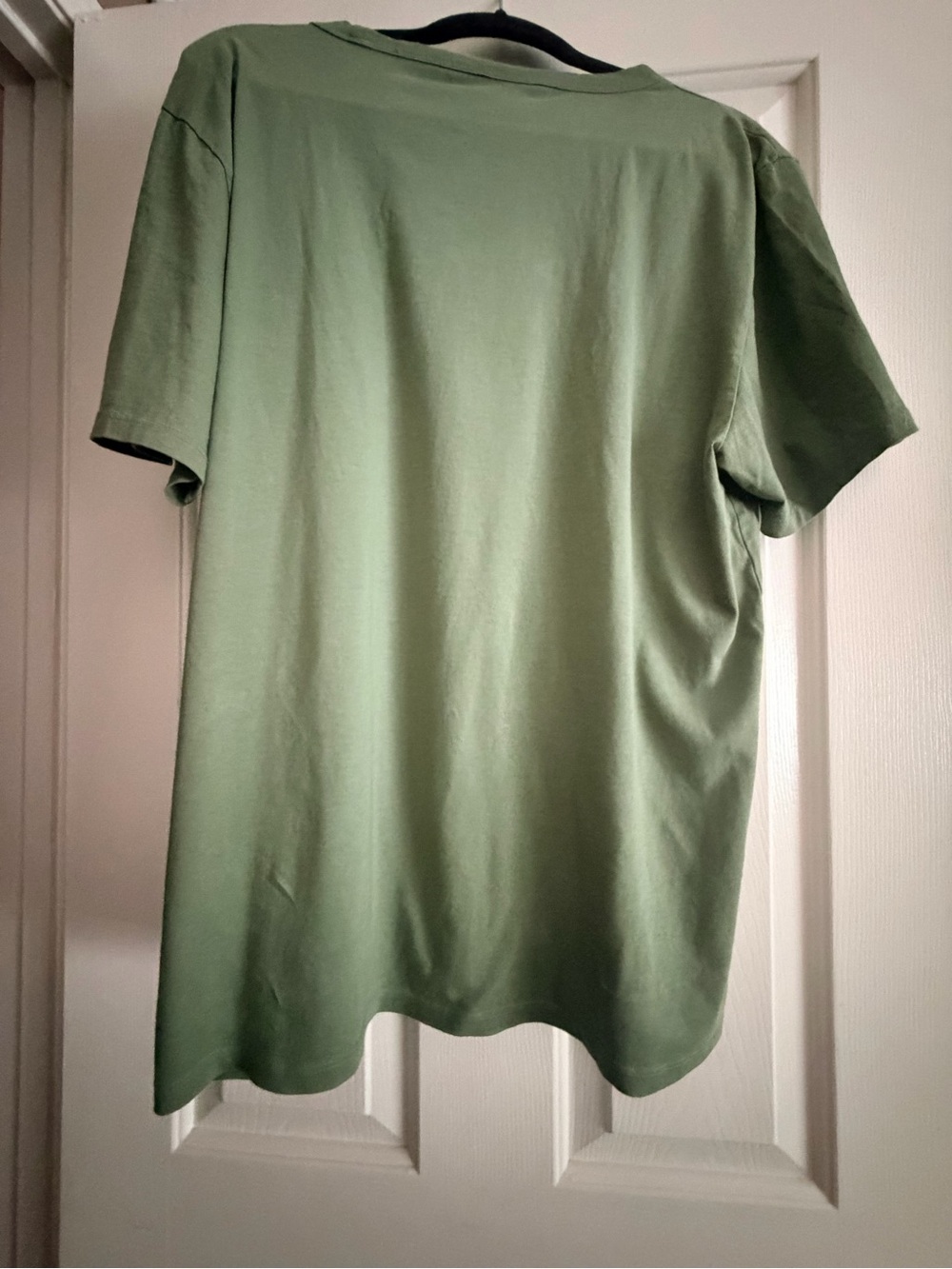 Women's Crew Neck Short Sleeve Tee - Olive Green - Picture 3 of 5